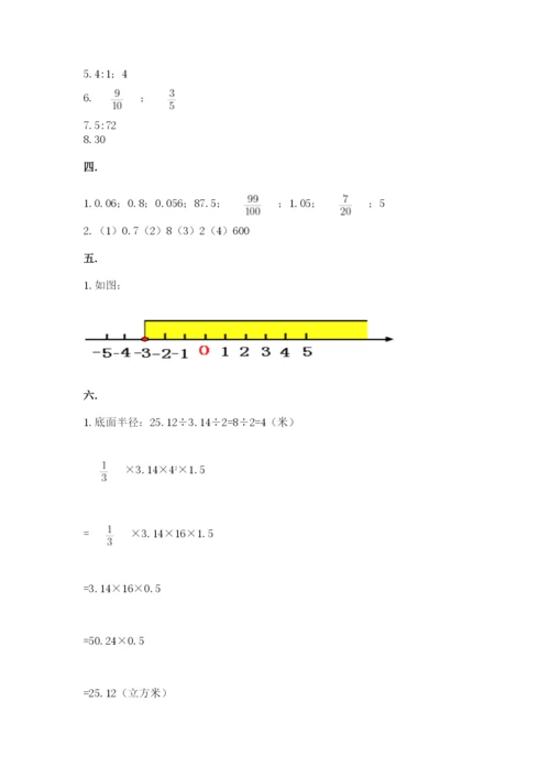 人教版数学小升初模拟试卷附完整答案【全国通用】.docx