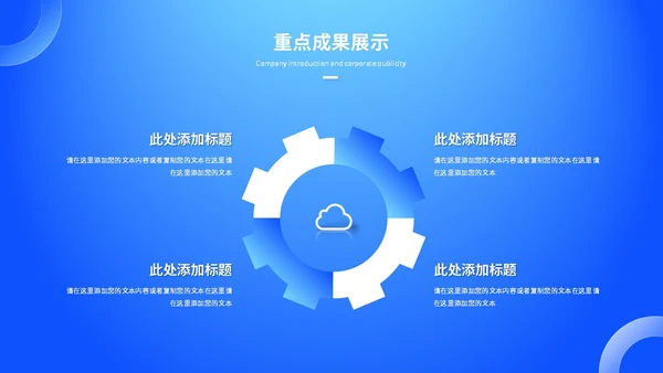 蓝色渐变科技风工作总结工作汇报ppt模板
