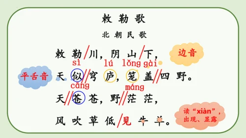 《19 古诗二首+敕勒歌》课件