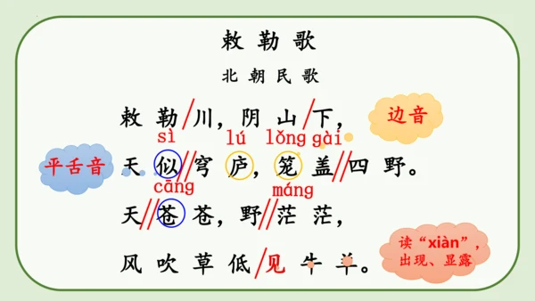 《19 古诗二首+敕勒歌》课件