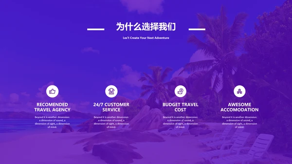 旅游景点旅行社旅行旅游行业动态PPT模板