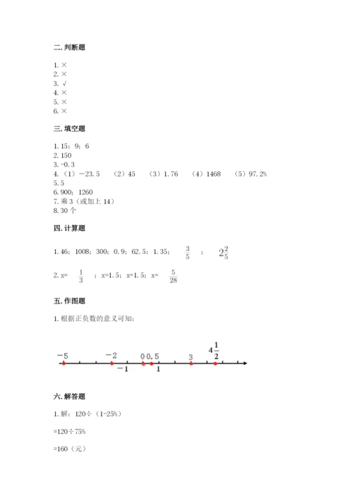 小学六年级下册数学期末卷附答案（培优b卷）.docx