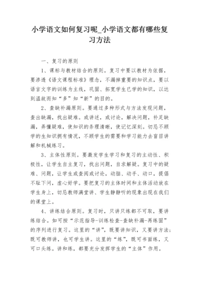 小学语文如何复习呢_小学语文都有哪些复习方法.docx