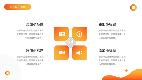 橙色创意创新创业计划书PPT模板