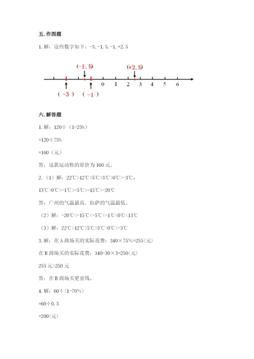 小学六年级下册数学期末卷含完整答案（网校专用）.docx