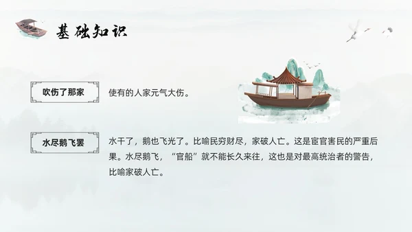 浅色古风朝天子咏喇叭人教版九年级下册语文课件PPT模板宣传P语文九年级下册