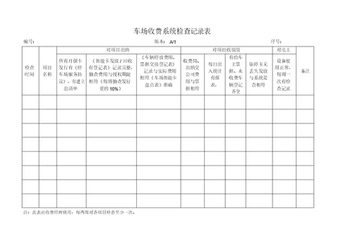 停车场收费管理办法