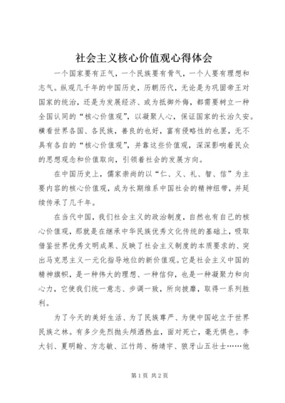 社会主义核心价值观心得体会 (4).docx