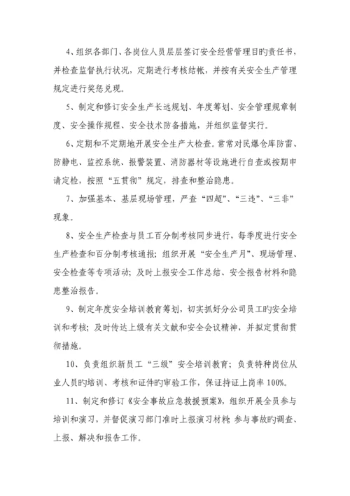 分管安全工作副经理安全经营管理目标责任分析报告书.docx