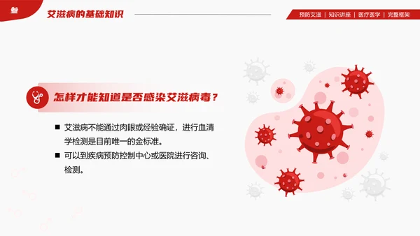 山大二院艾滋病知识讲座PPT模板
