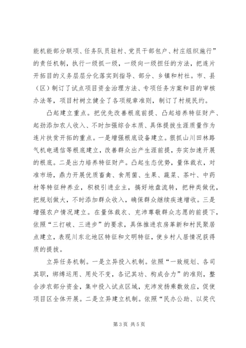 地区连片扶贫经验交流.docx
