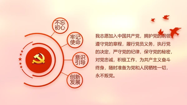 红色党支部党员代表大会工作总结汇报动态PPT