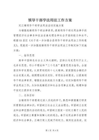 领导干部学法用法工作方案 (5).docx