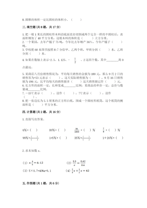 北京版六年级下册数学期末测试卷（轻巧夺冠）.docx