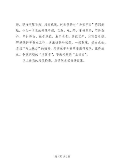 副县级领导民主生活会发言提纲.docx