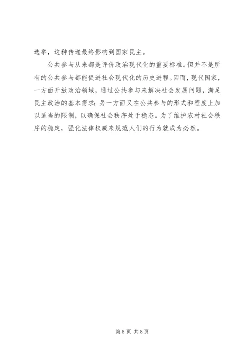 关于农民政治参与问题的几点思考.docx