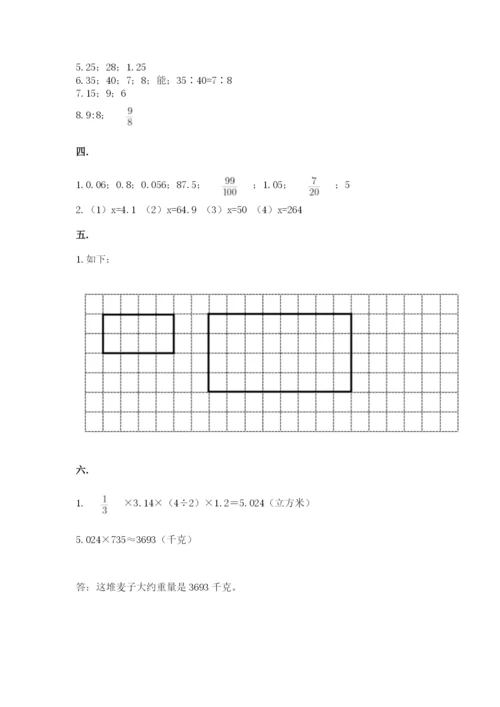 青岛版六年级数学下学期期末测试题及完整答案（典优）.docx