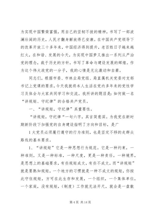 做一名守纪律讲规矩的合格党员.docx