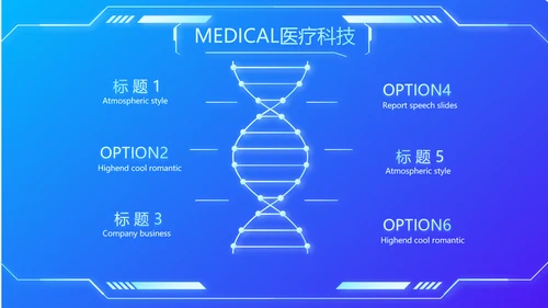 蓝色科技智慧医院医疗科技信息化建设总结PPT