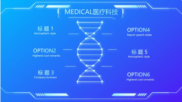 蓝色科技智慧医院医疗科技信息化建设总结PPT