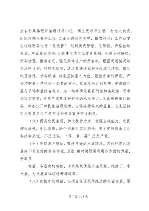 和平镇开展村集体经济发展情况专题调研报告.docx