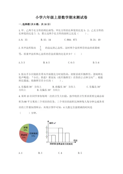 小学六年级上册数学期末测试卷附完整答案【精选题】.docx