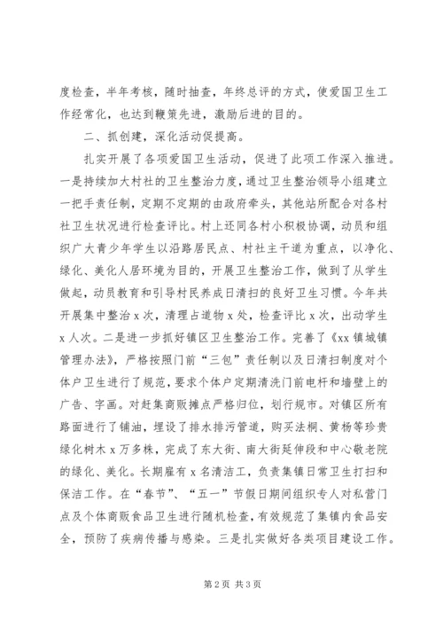 乡镇的爱国卫生工作总结范文.docx