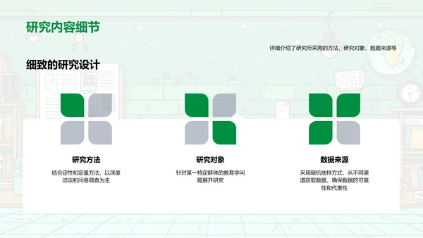 教育研究答辩报告PPT模板