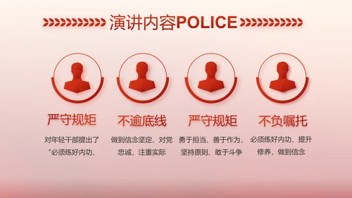 红色大气警察公安表彰大会动态PPT