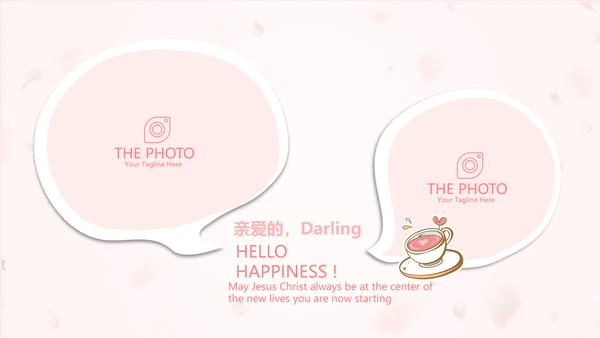 粉色精美10岁生日快乐电子相册动态PPT模板