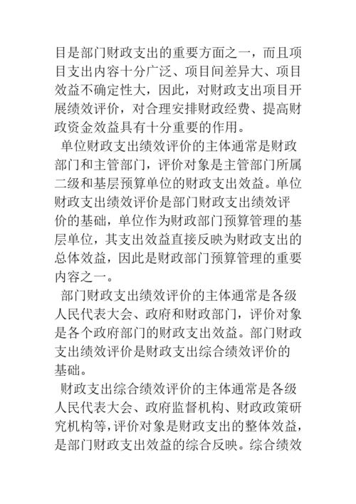 浅谈政府财政支出绩效评价.docx