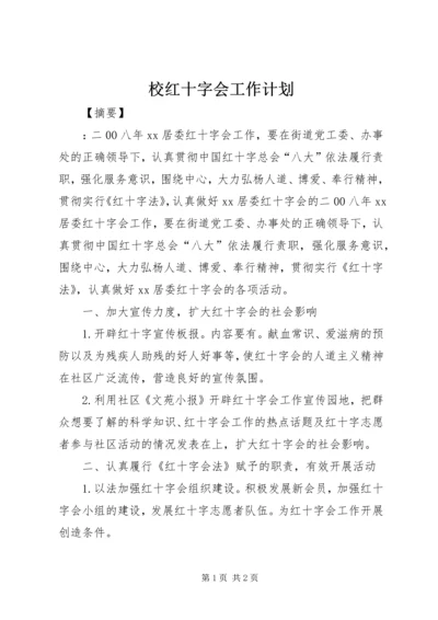 校红十字会工作计划.docx