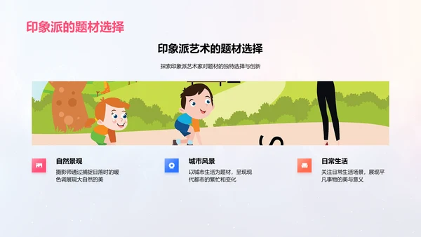 印象派艺术解读PPT模板