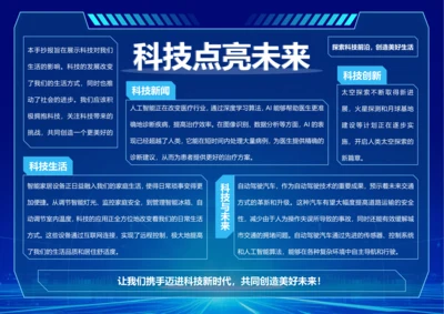 科技风科技主题手抄报