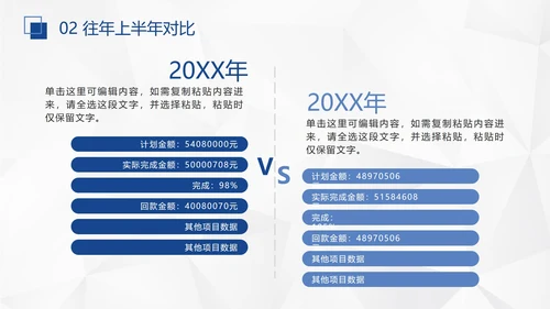 蓝色几何形状多边形背景微立体年中工作总结汇报PPT