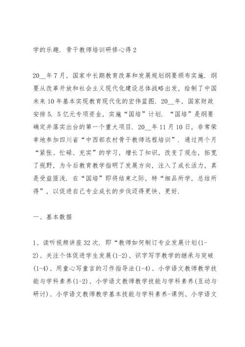 骨干教师培训研修心得体会10篇.docx