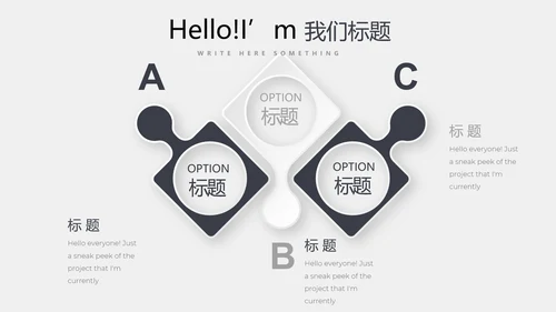 灰色公司产品介绍宣传通用PPT动态模板