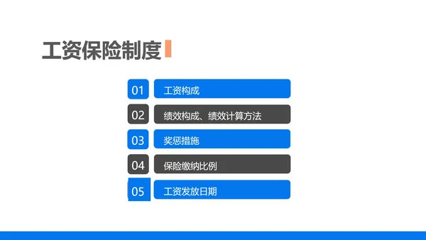 蓝色商务风企业新员工入职培训PPT模板