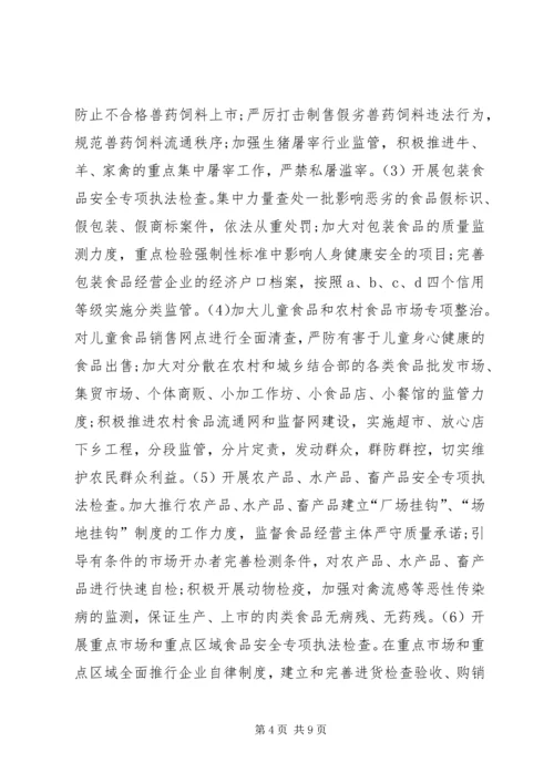 食品药品专项整治工作实施方案.docx