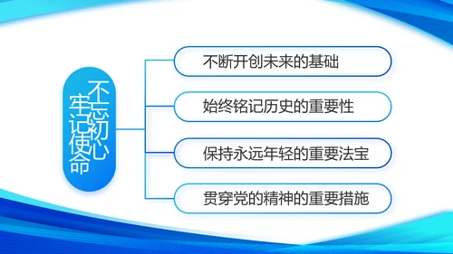 蓝色简约党支部工作专题动态PPT