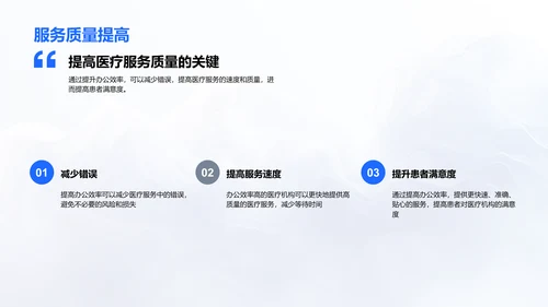 提升医疗办公效率PPT模板