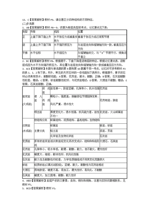 造价工程师《建设工程技术与计量(土木建筑工程)历年真题