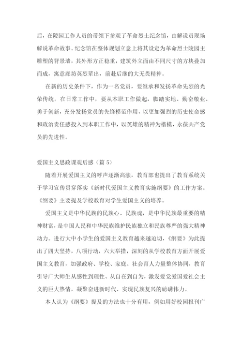 爱国主义思政课观后感5篇.docx