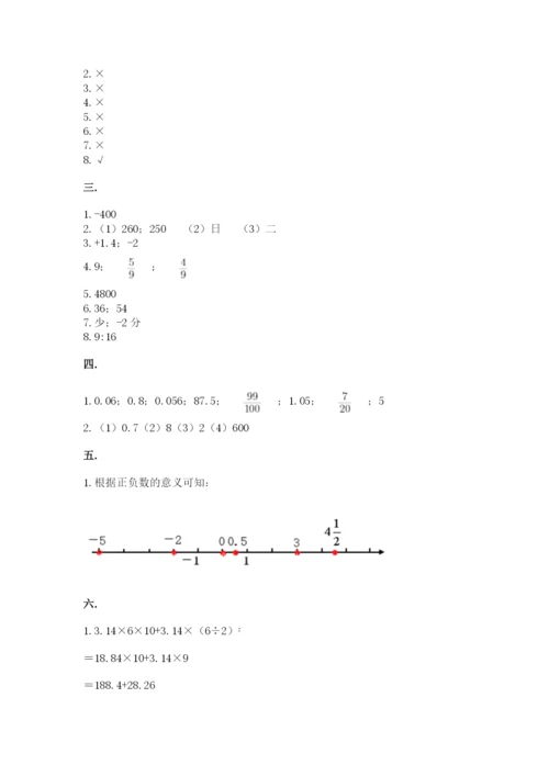 青岛版数学小升初模拟试卷含答案【轻巧夺冠】.docx