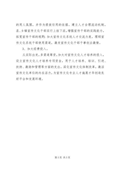 关于加强宣传思想文化队伍建设的情况汇报.docx