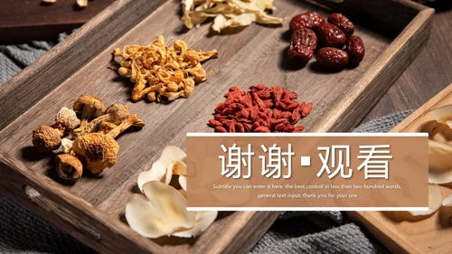 传统中国风养生食疗药膳食补PPT模板