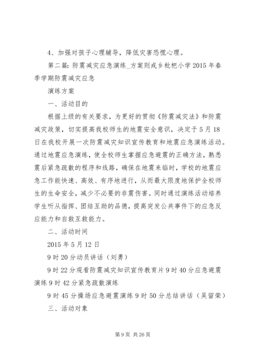 防震减灾防煤气应急演练方案.docx