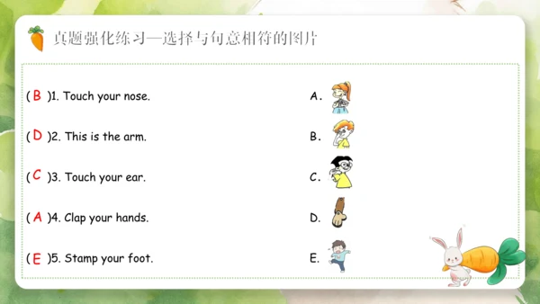 Unit 3 Look at me（复习课件）-2023-2024学年三年级英语上册期末核心考点集训