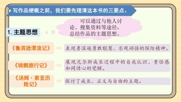 统编版语文六年级下册2024-2025学年度习作：写作品梗概（课件）