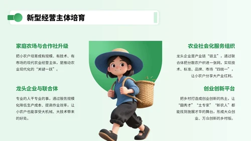 绿色3D立体风乡村振兴宣传PPT